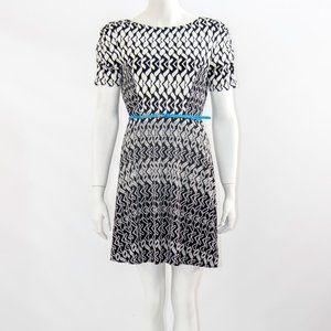 Casual Dress Womens Black White Striped Fit and Flare New